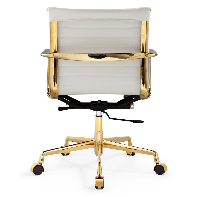 Meelano Aniline Leather Office Chair & Reviews Wayfair